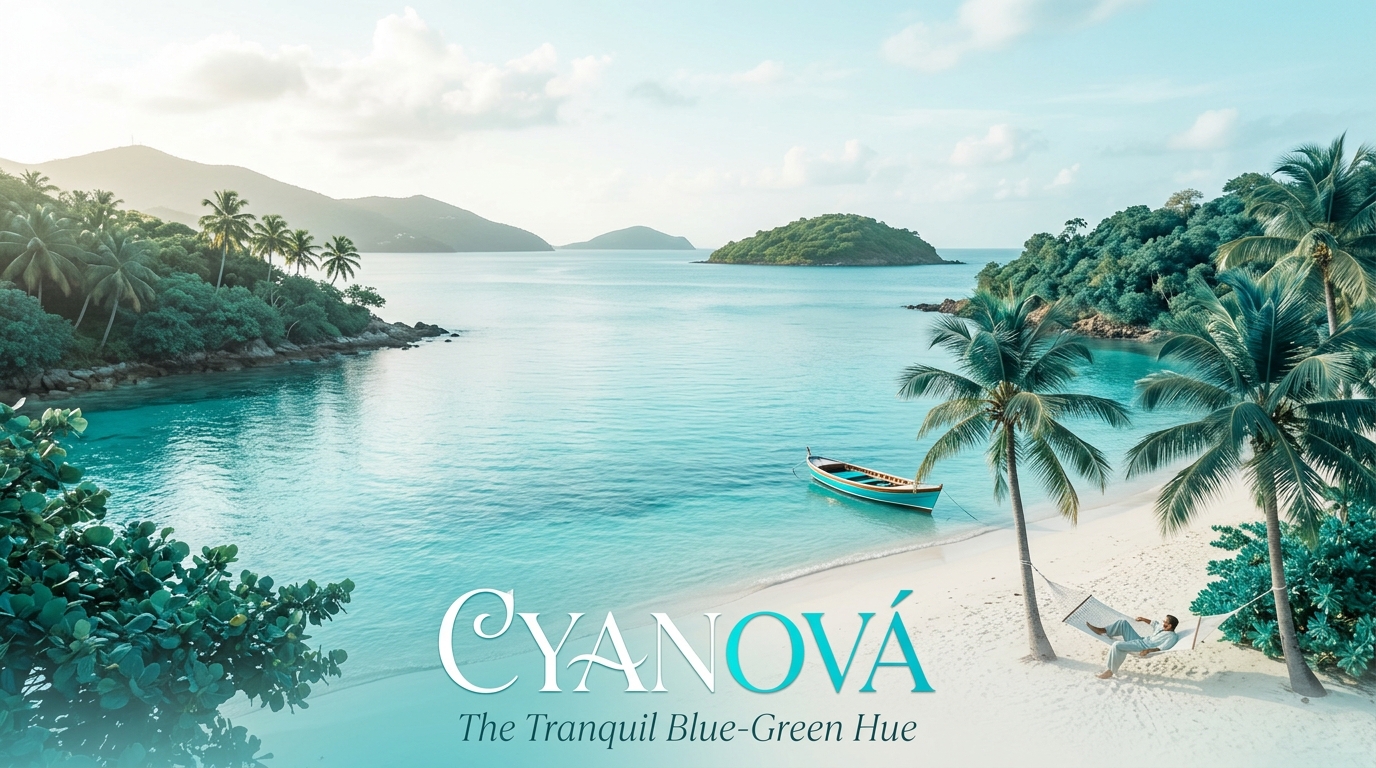 Cyanová: The Tranquil Blue-Green Hue